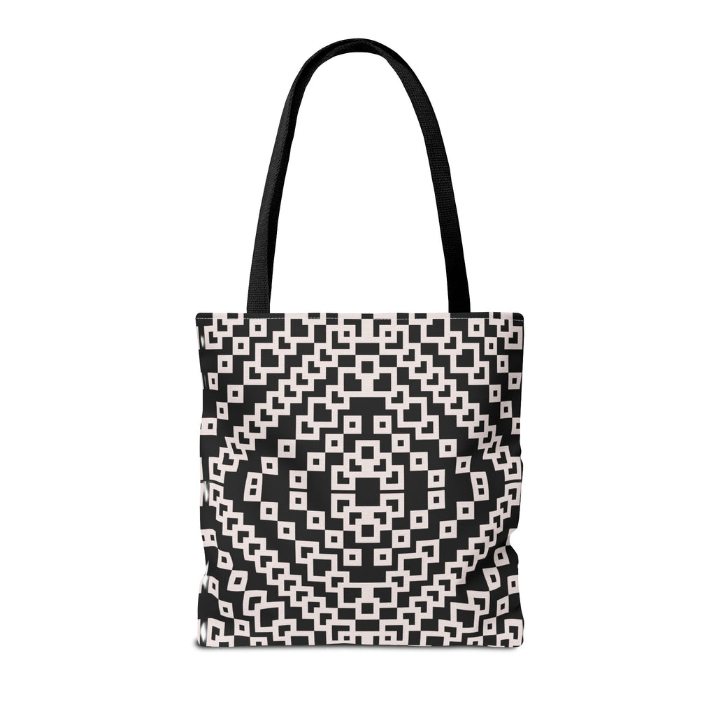 Chic Black and White Geometric Tote Bag | Stylish Everyday Carryall, Reusable Grocery Bag, Fashion Accessory, Gift for Her, Travel Tote