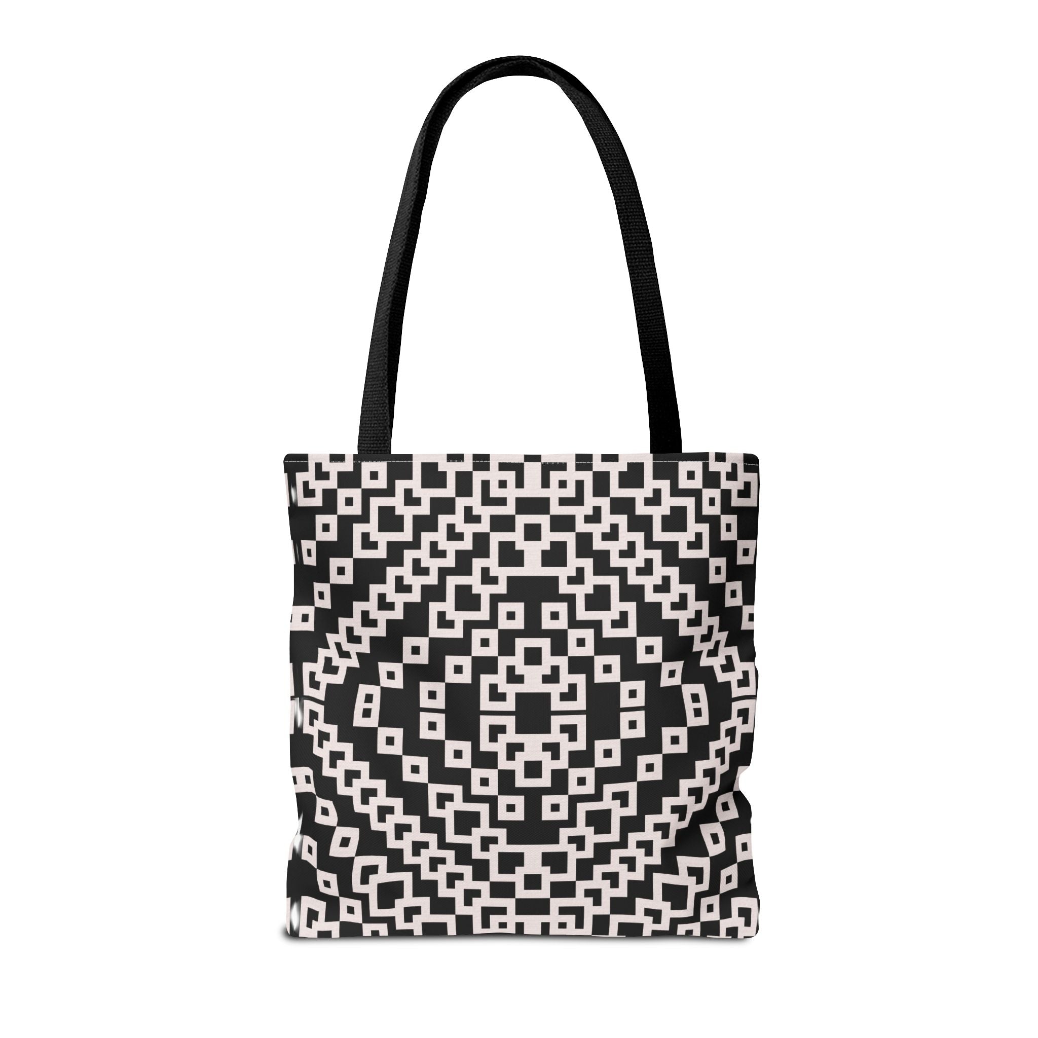 Chic Black and White Geometric Tote Bag | Stylish Everyday Carryall, Reusable Grocery Bag, Fashion Accessory, Gift for Her, Travel Tote