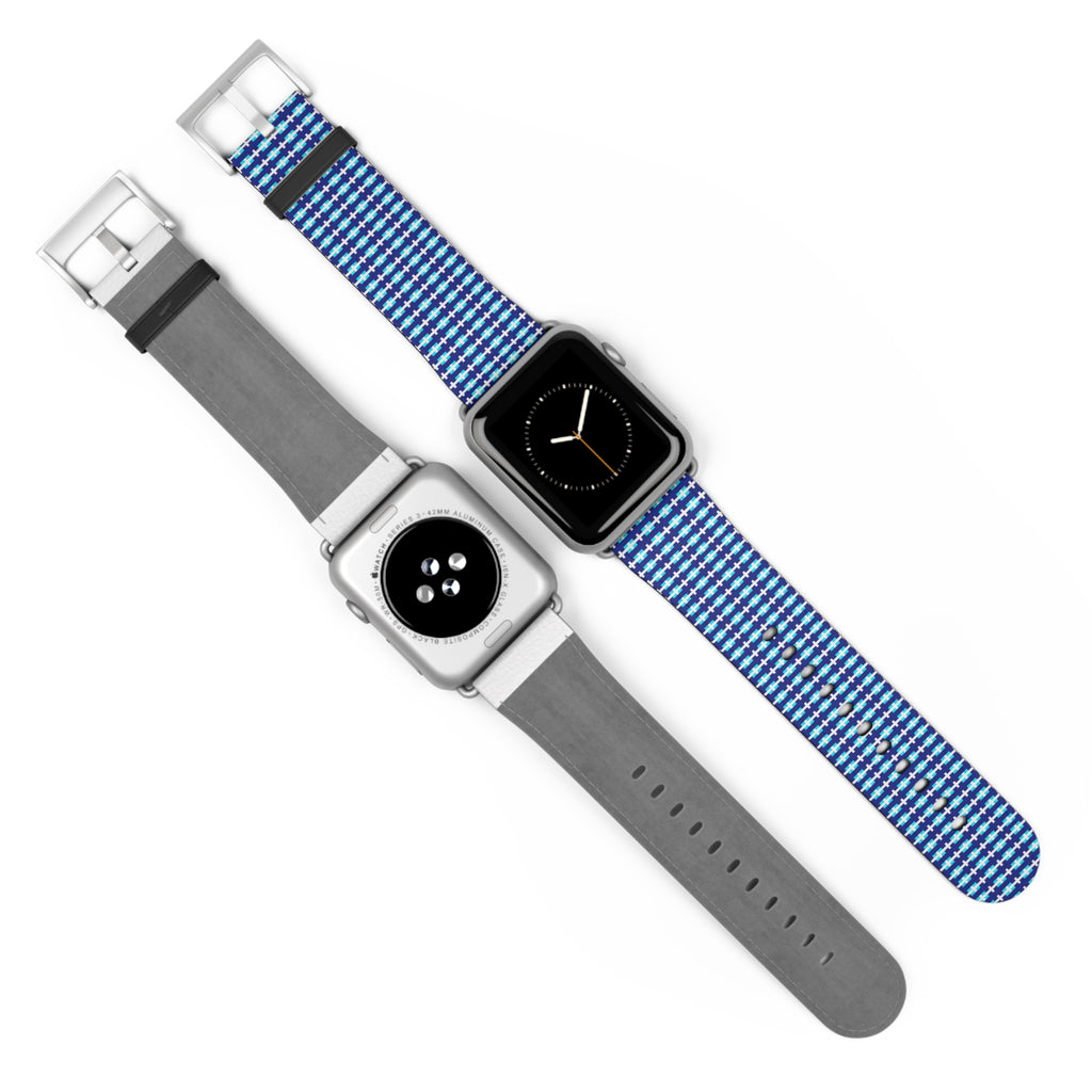 Blue Checkered Watch Band, Stylish Apple Watch Strap, Unisex Accessory, Perfect Gift for Any Occasion, Trendy Sports Band, Comfortable [...]