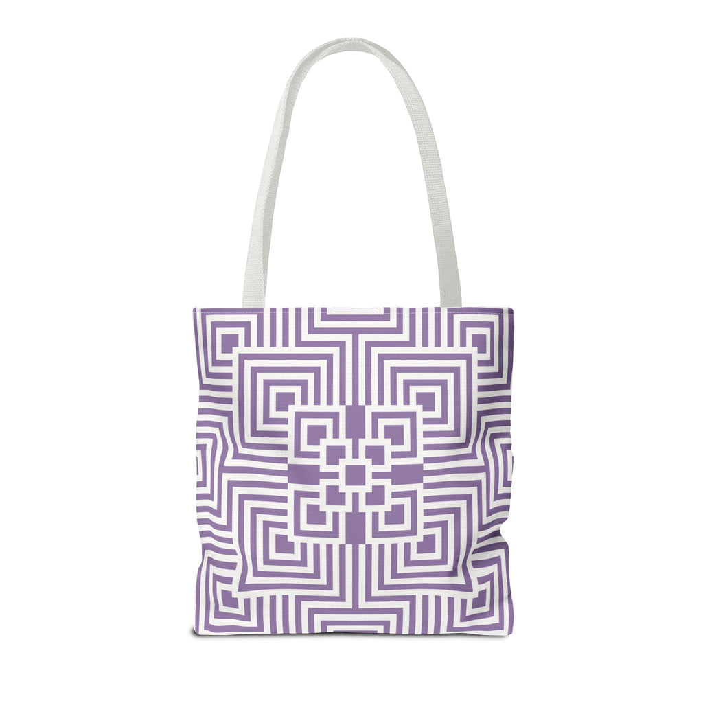 Geometric Pattern Tote Bag - Stylish Reusable Shopping Bag, Eco-Friendly Gift, Fashion Accessory, Purple Art Design, Everyday Use
