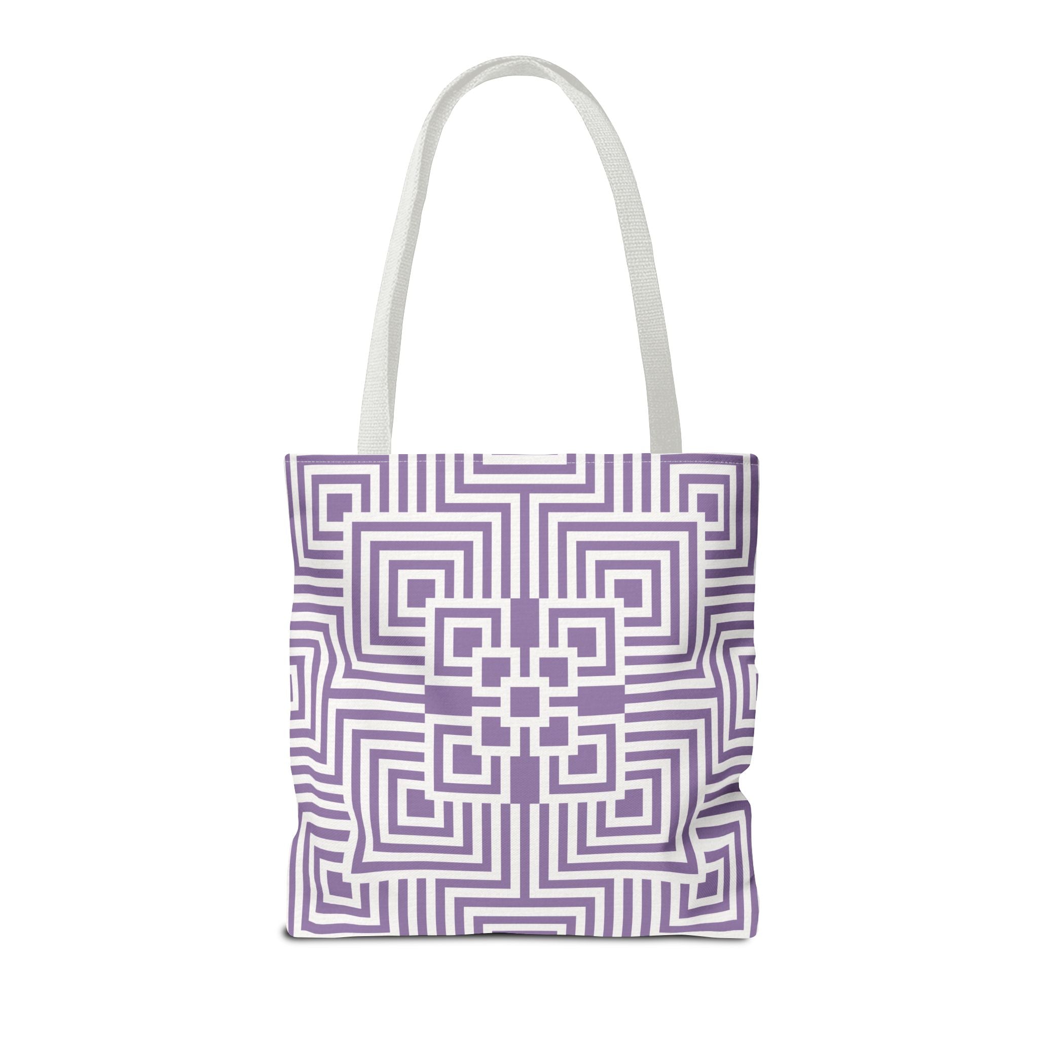 Geometric Pattern Tote Bag - Stylish Reusable Shopping Bag, Eco-Friendly Gift, Fashion Accessory, Purple Art Design, Everyday Use