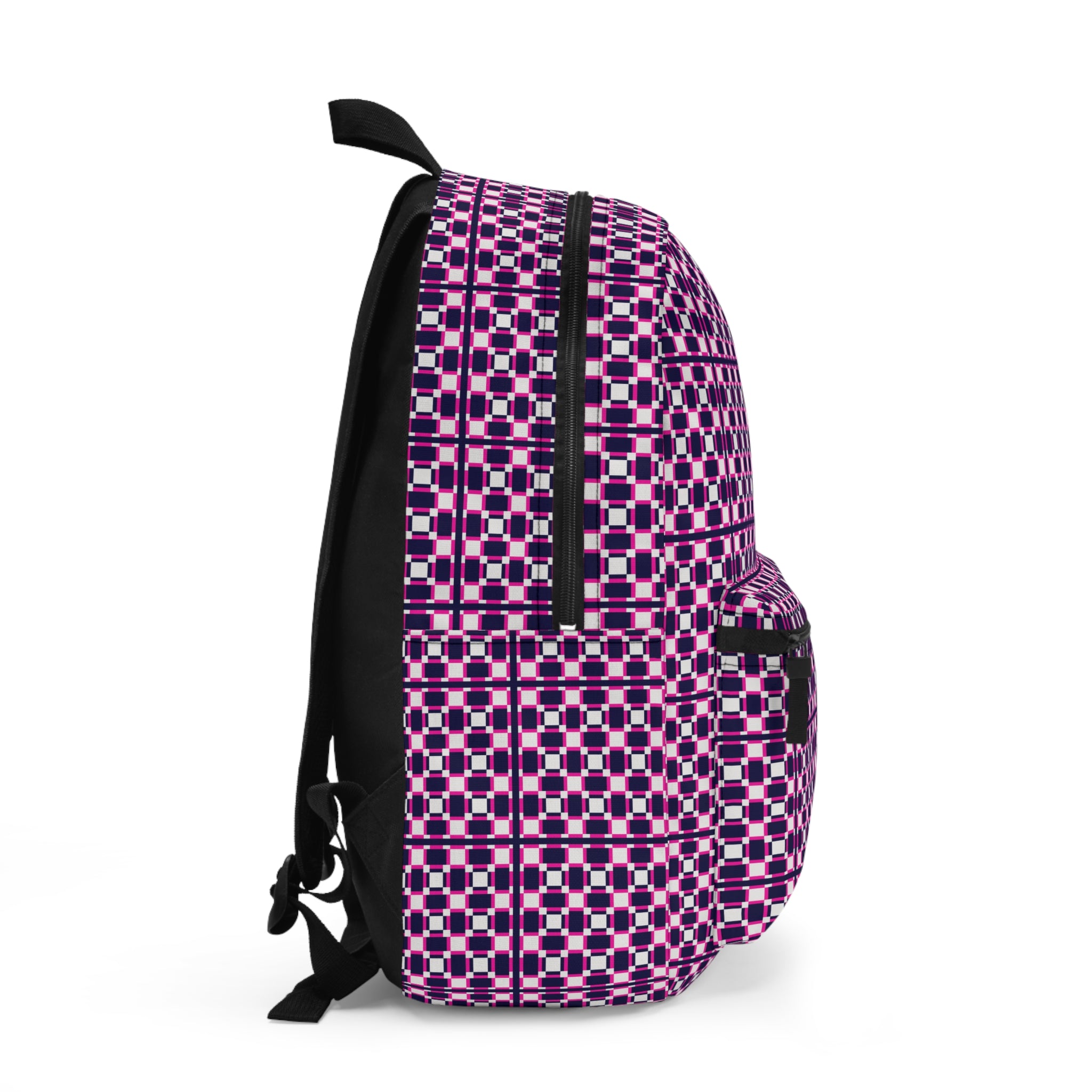 Vibrant Geometric Backpack for School, Travel, Eco-Friendly Gift, Patterned Book Bag, Stylish Carry-All
