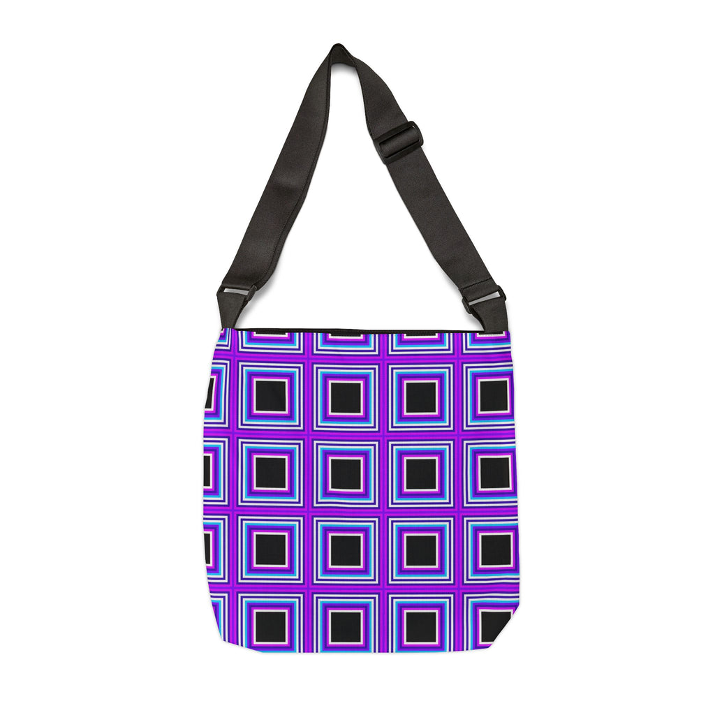 Vibrant Geometric Adjustable Tote Bag, Reusable Shopping Tote, Trendy Everyday Bag, Gift for Fashion Lovers, Eco-Friendly Accessory