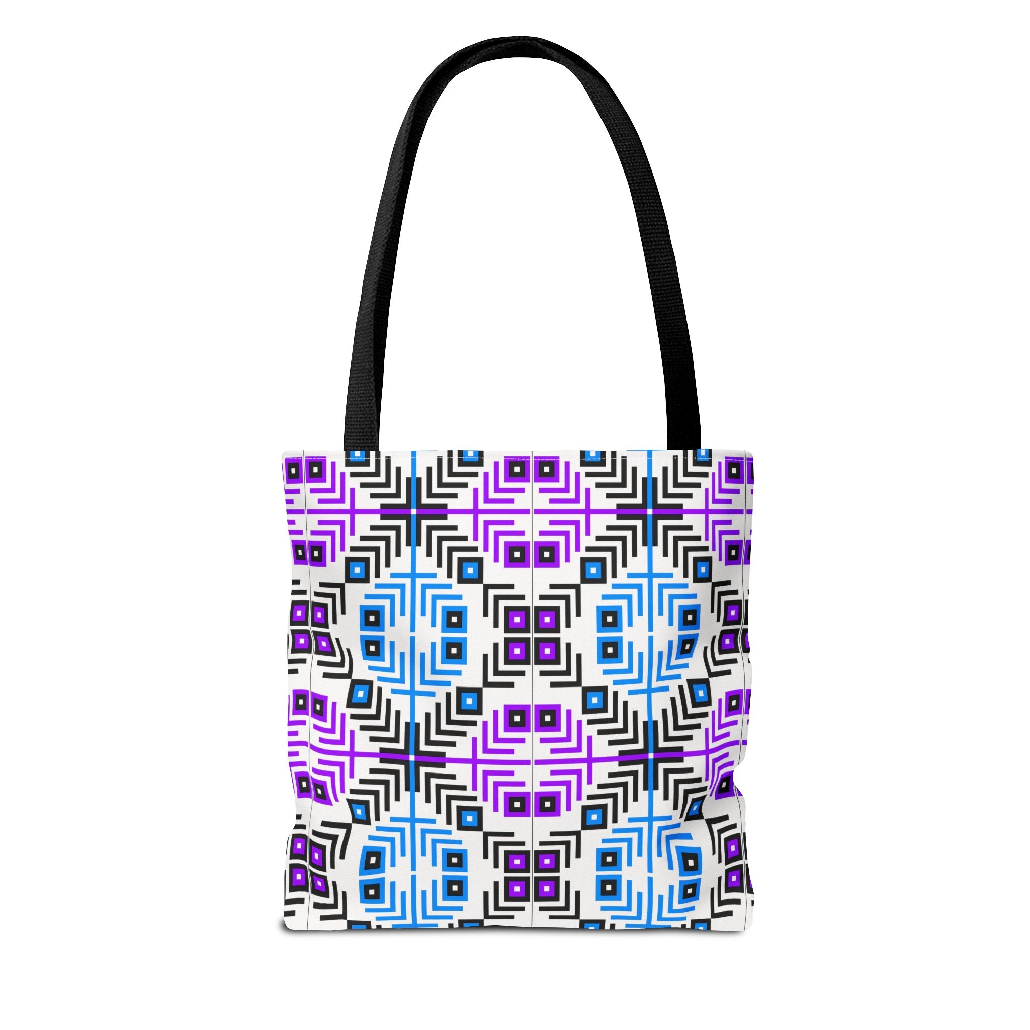 Colorful Geometric Tote Bag for Everyday Use, Shopping, Travel, Beach, Gym Tote, Gift for Her, Stylish Hot Pink & Blue Pattern