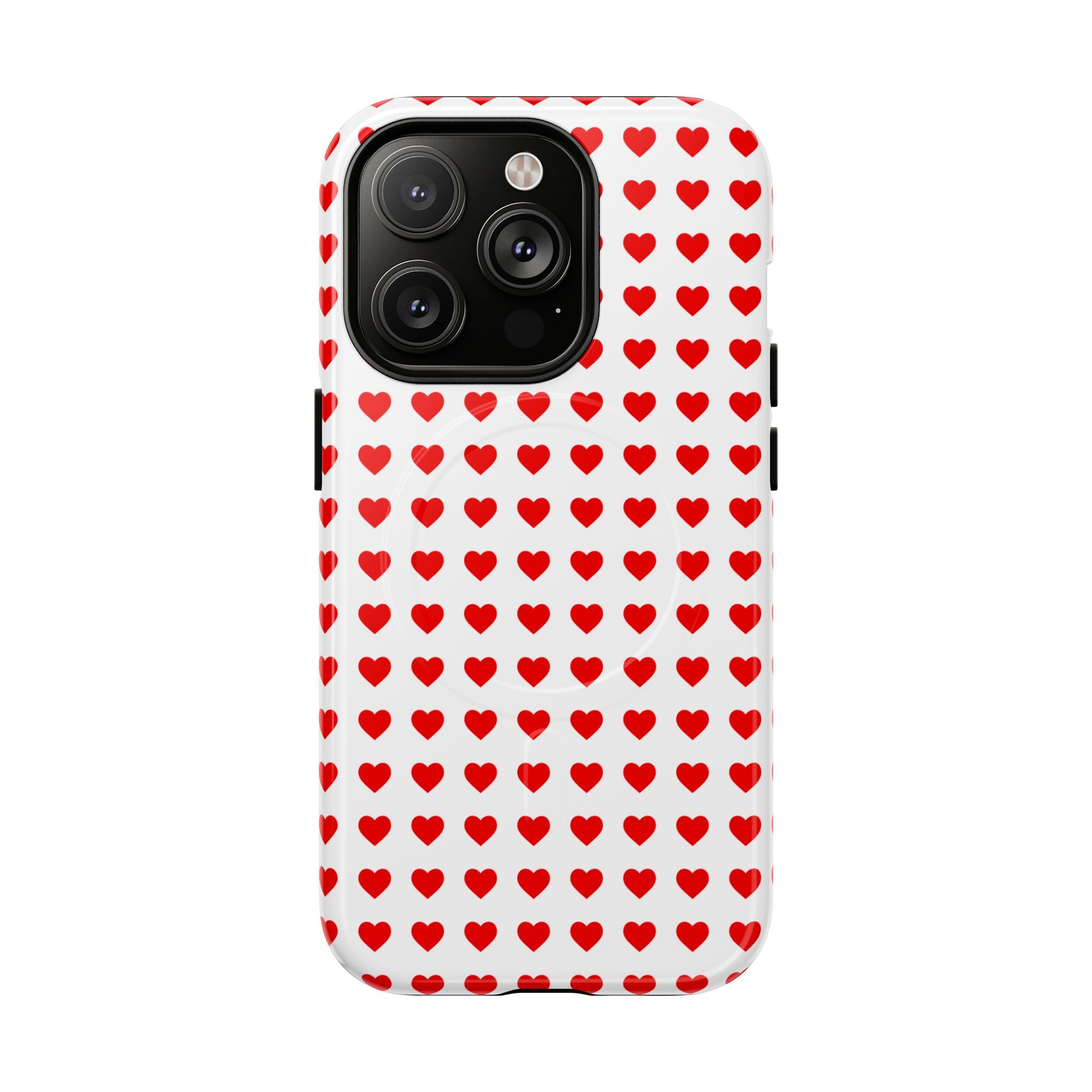 Heart Pattern Phone Case, Tough Magnetic Case, Cute Phone Cover, Valentine Gift, Stylish Accessory