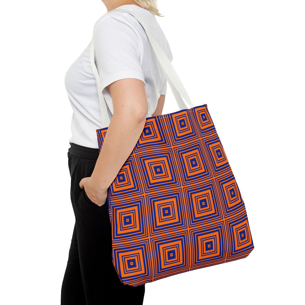 Vibrant Geometric Tote Bag, Stylish Beach Bag, Eco-Friendly Shopping Tote, Unique Gift for Her, Trendy Everyday Carryall