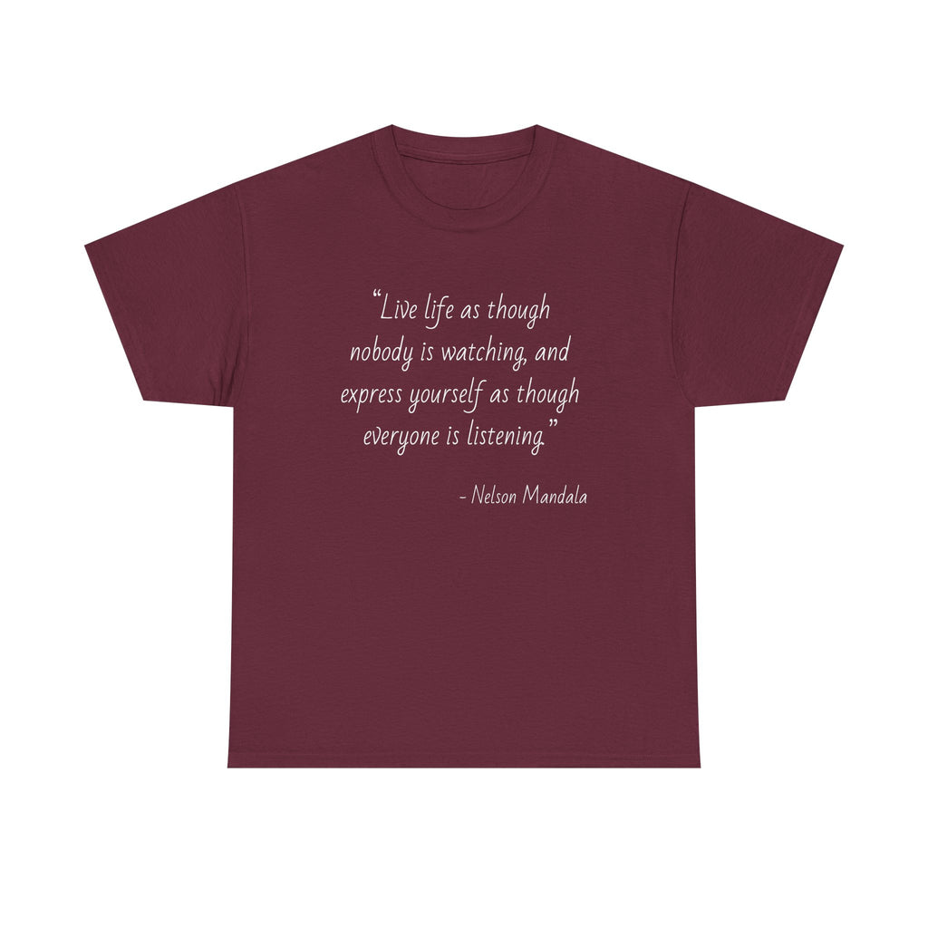 Inspiring Quote Tee - Nelson Mandela, Motivational T-Shirt, Statement Tee, Gift for Inspiration, Everyday Wear