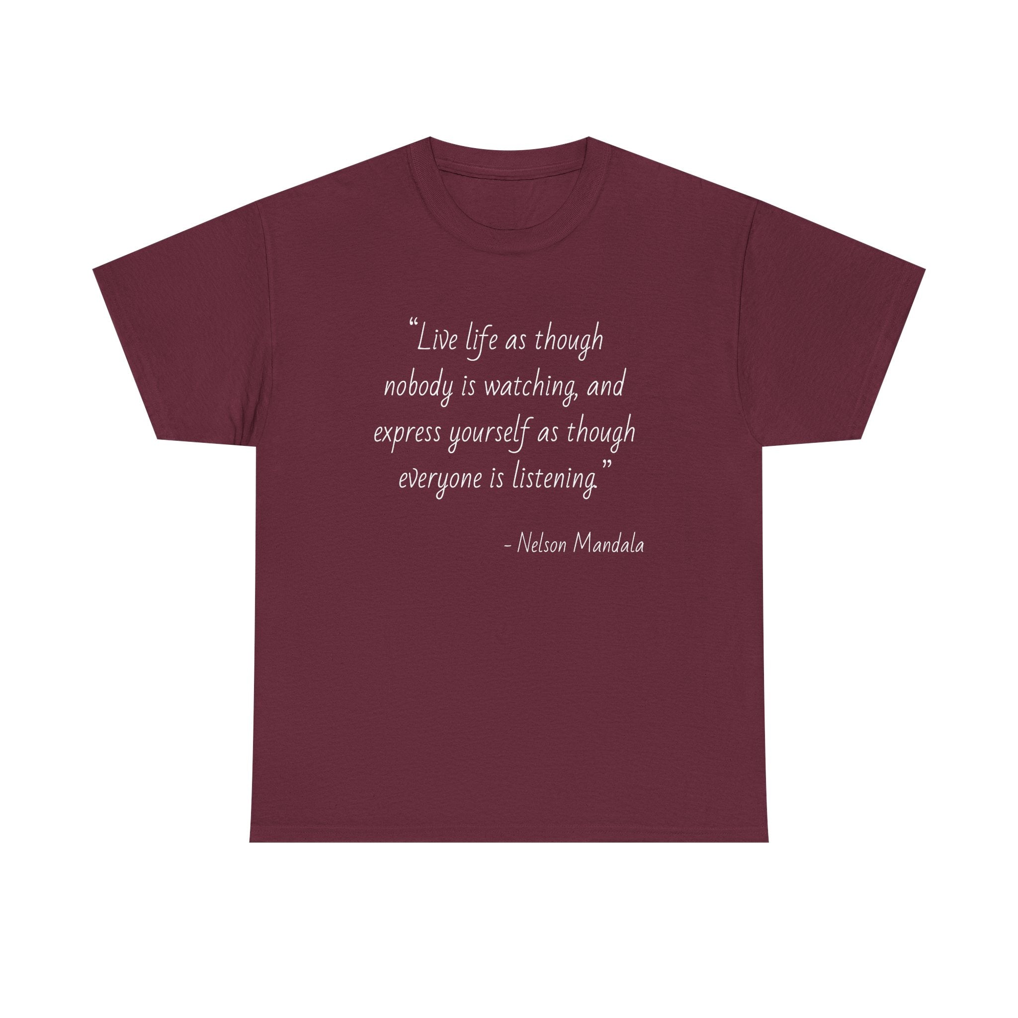 Inspiring Quote Tee - Nelson Mandela, Motivational T-Shirt, Statement Tee, Gift for Inspiration, Everyday Wear