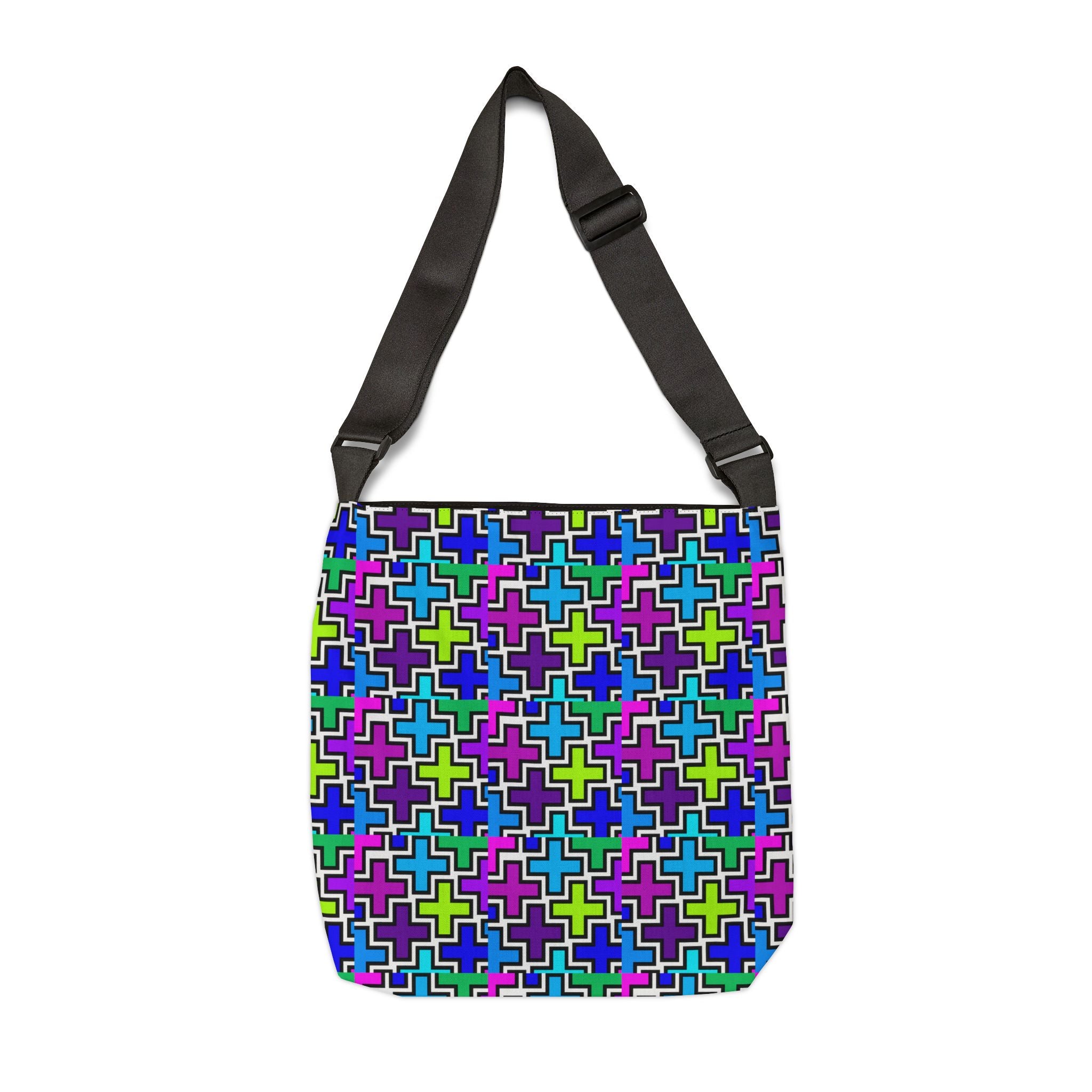 Colorful Adjustable Tote Bag, Stylish Cross-Patterned Bag for Everyday Use, Eco-Friendly Shopping Tote, Unique Gift for Her, Travel [...]