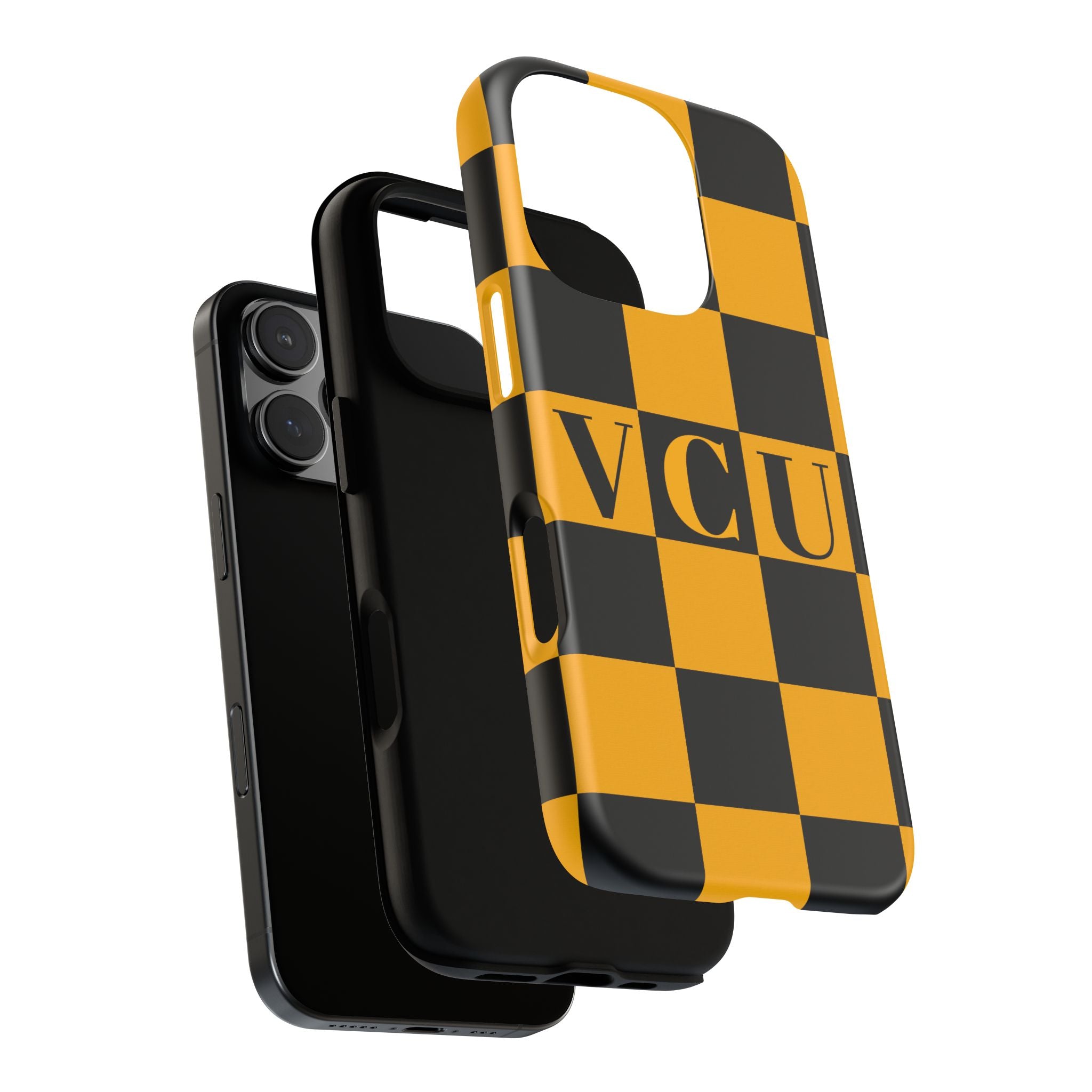 VCU Checkered Phone Case, Tough Cases for VCU Fans, College Student Gear, Sports Team Accessory, Unique Gift Idea
