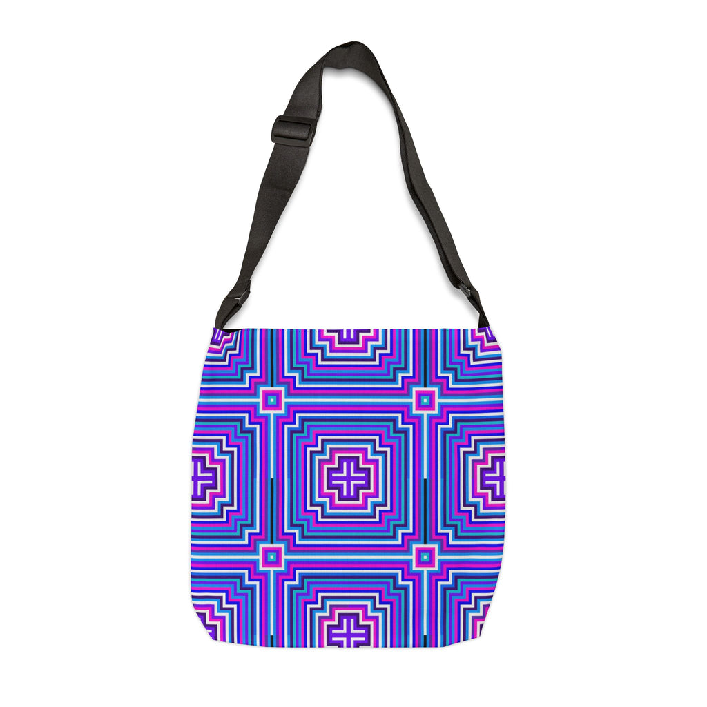 Vibrant Geometric Tote Bag, Adjustable Tote for Everyday Use, Stylish Shopping Bag, Boho Chic Messenger Bag, Perfect Gift for Any Occasion
