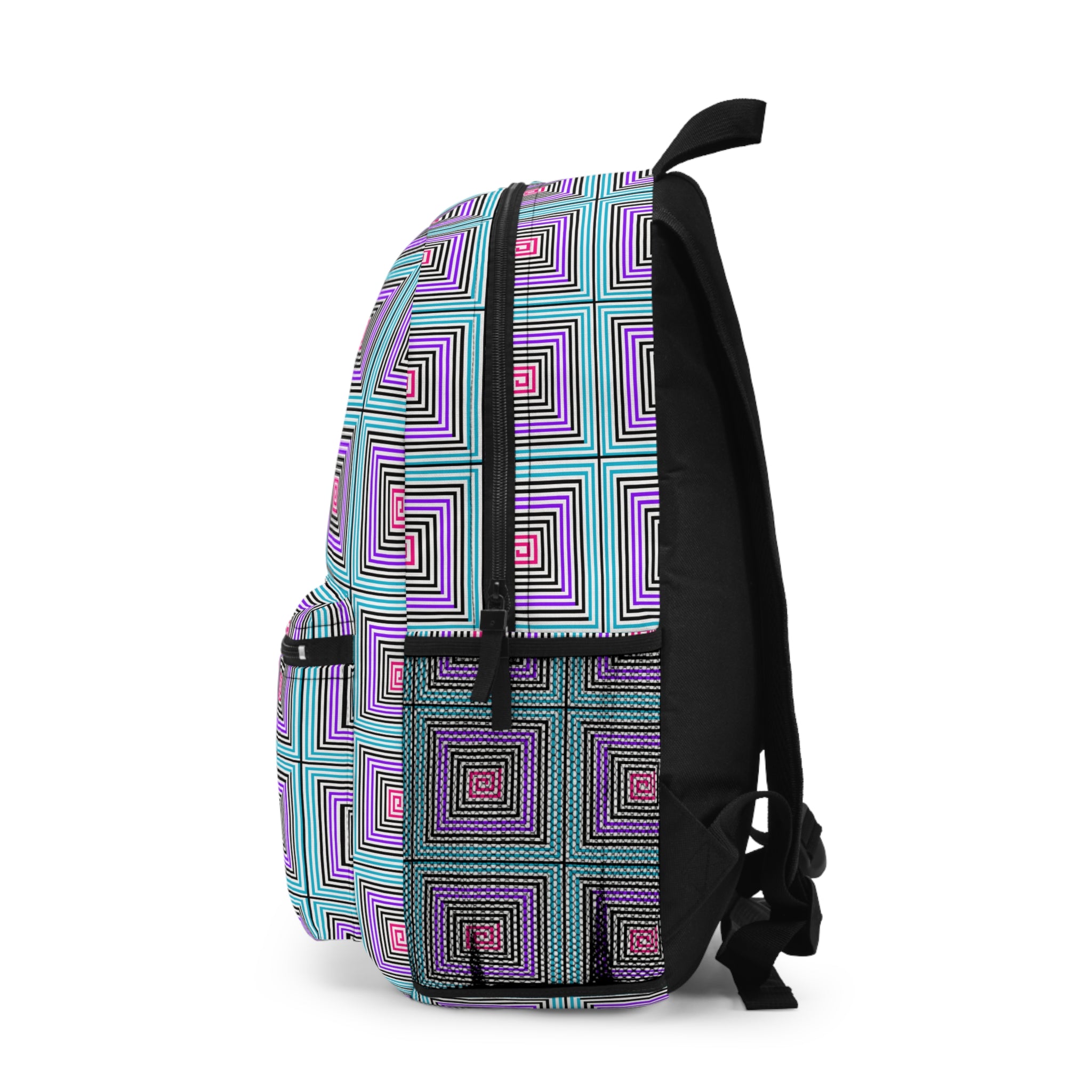 Colorful Geometric Pattern Backpack, Trendy School Bag, Stylish Travel Backpack, Unique Gift for Students, Everyday Use