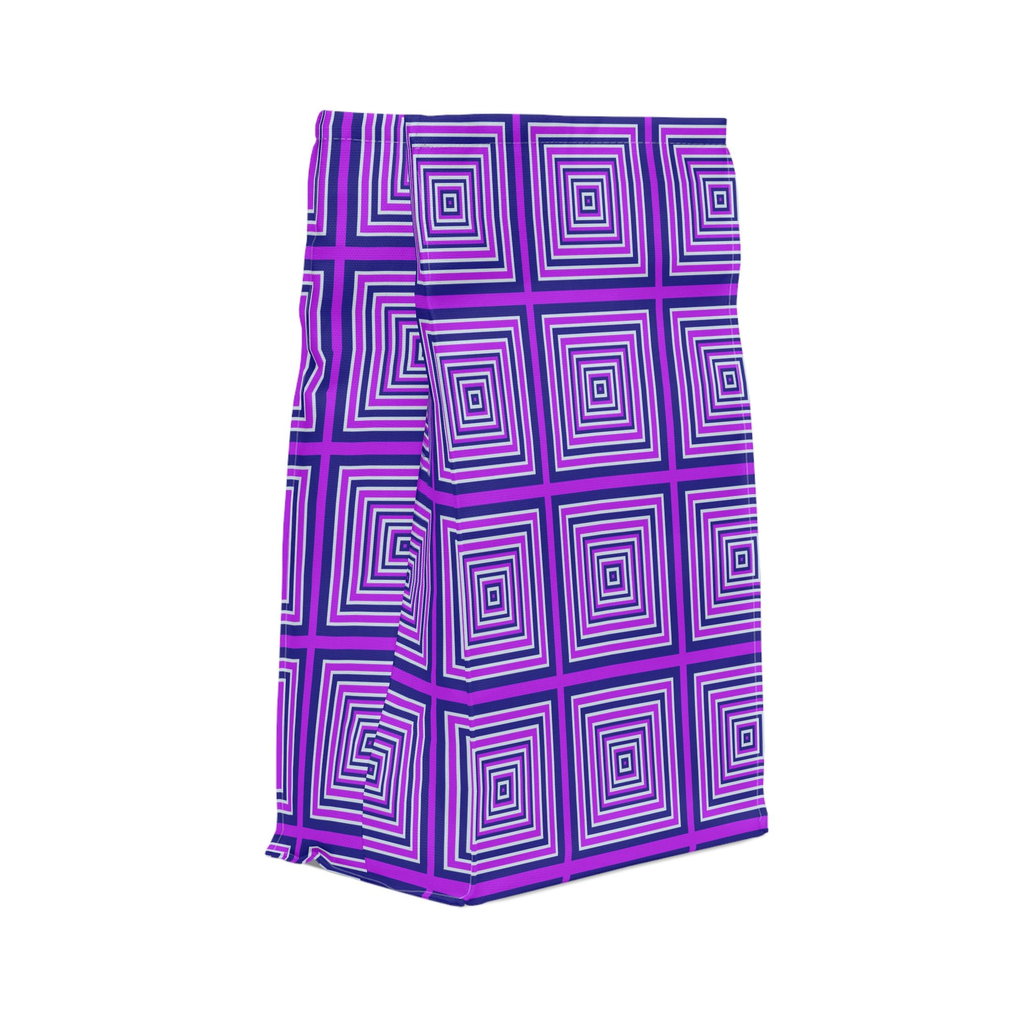 Vibrant Geometric Pattern Lunch Bag, Insulated Lunch Tote for Kids, Stylish Lunch Bag for School, Picnic Lunch Carrier, Unique Gift Idea