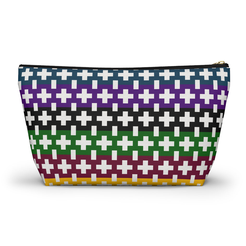 Colorful Geometric Accessory Pouch, Cosmetic Bag, Travel Organizer, Pencil Case, Gifts for Her, Bright Pattern