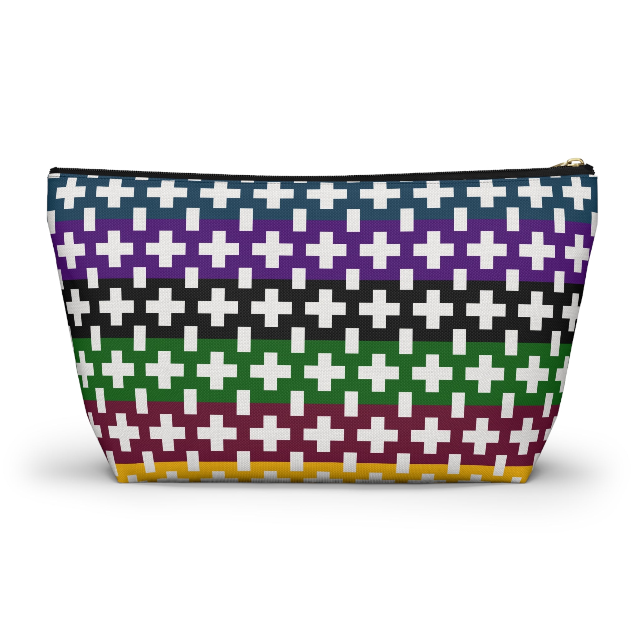 Colorful Geometric Accessory Pouch, Cosmetic Bag, Travel Organizer, Pencil Case, Gifts for Her, Bright Pattern