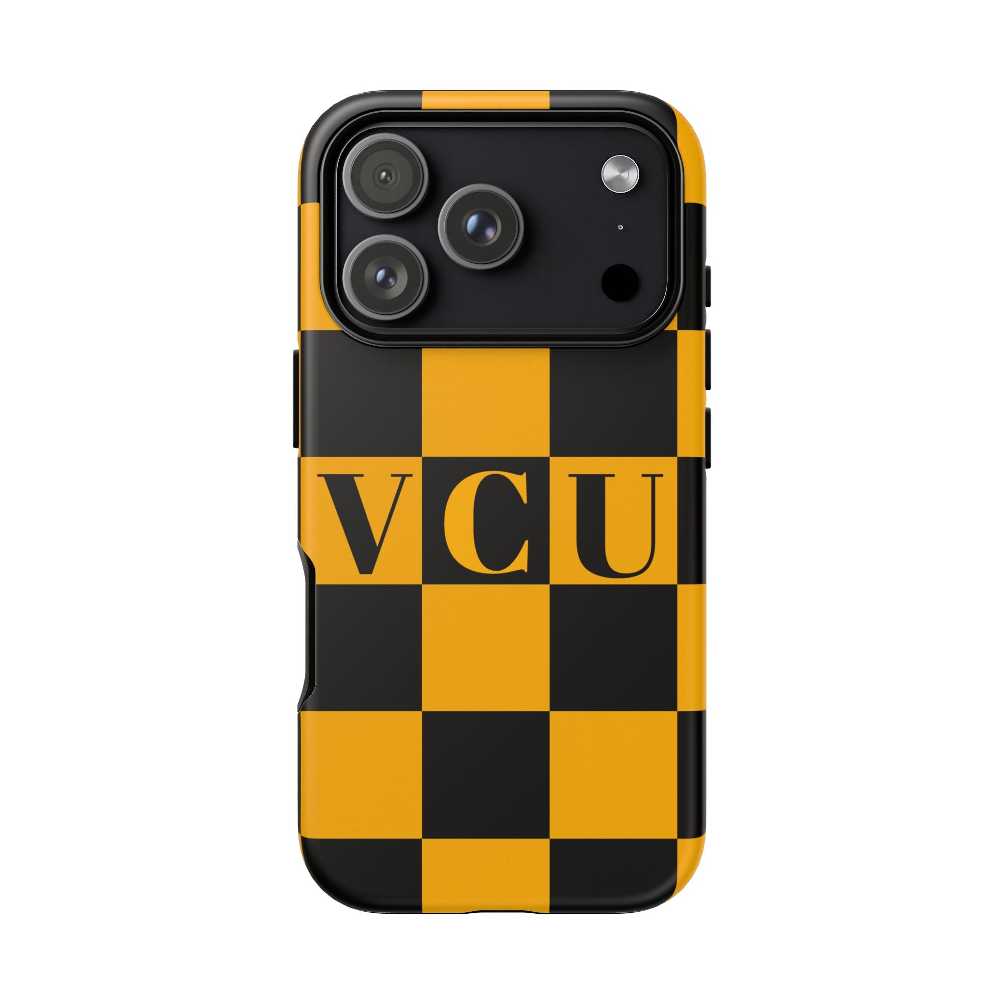 VCU Checkered Phone Case, Tough Cases for VCU Fans, College Student Gear, Sports Team Accessory, Unique Gift Idea