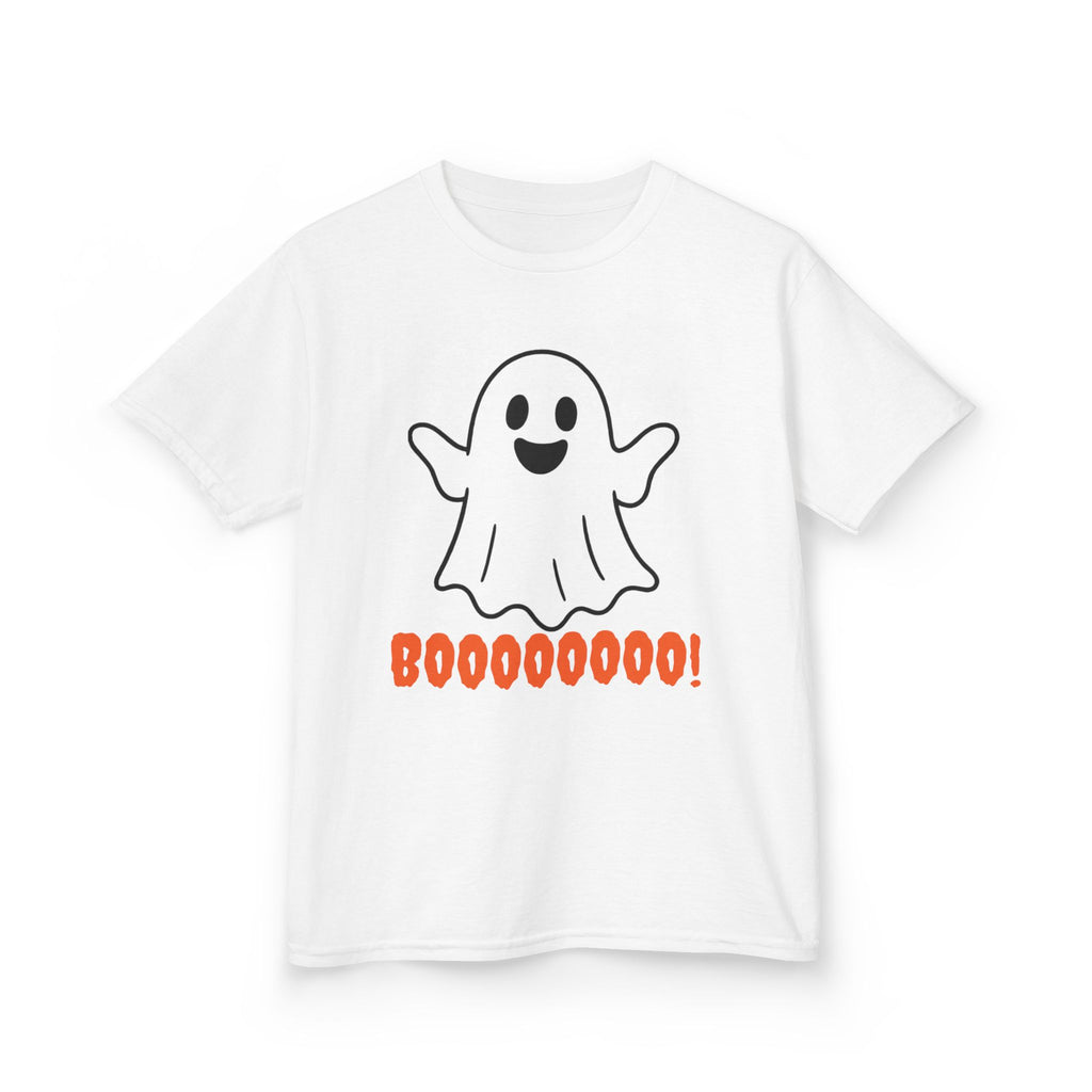 KIDS: Ghosty Boo Kids Tee, Halloween Shirt, Fun Ghost Design Tee, Kids Party Outfit, Cute Halloween Apparel