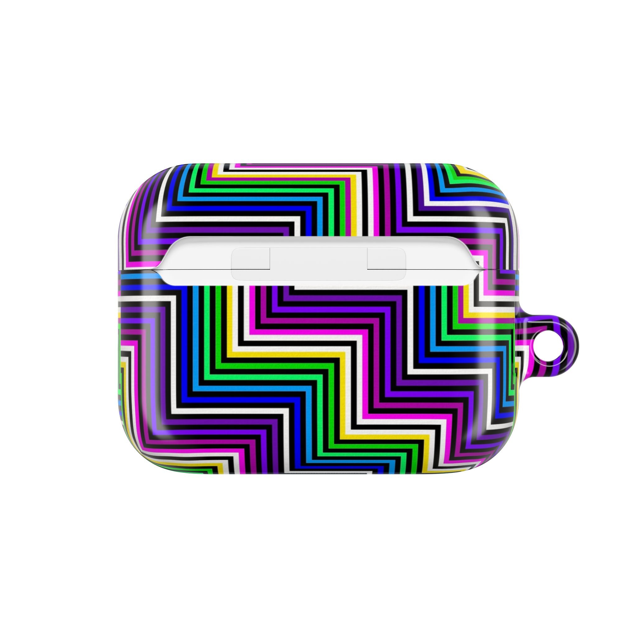Colorful Geometric AirPod Case, Vibrant AirPods Holder, Stylish Gift for Teens, Unique Accessory, Music Lover Present, Trendy Tech Gear