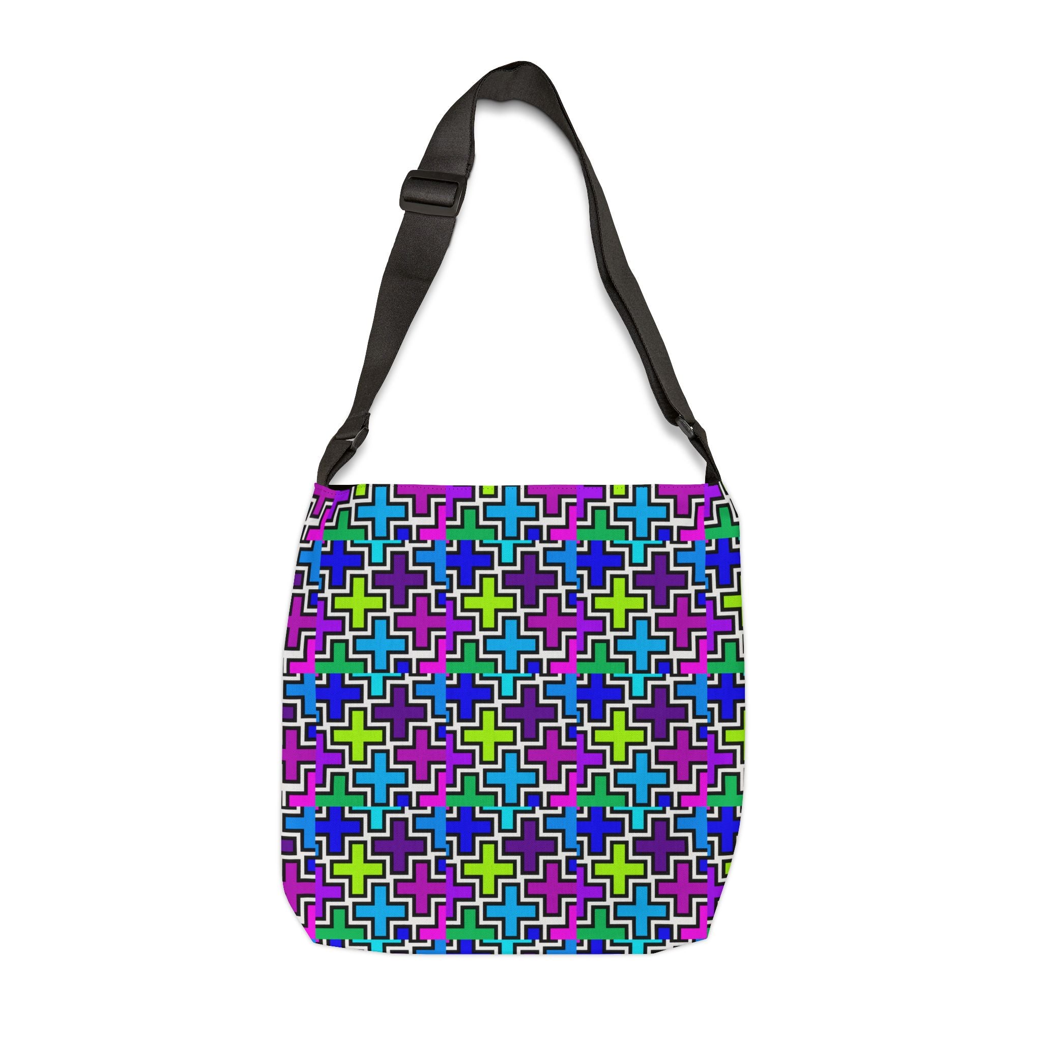 Colorful Adjustable Tote Bag, Stylish Cross-Patterned Bag for Everyday Use, Eco-Friendly Shopping Tote, Unique Gift for Her, Travel [...]