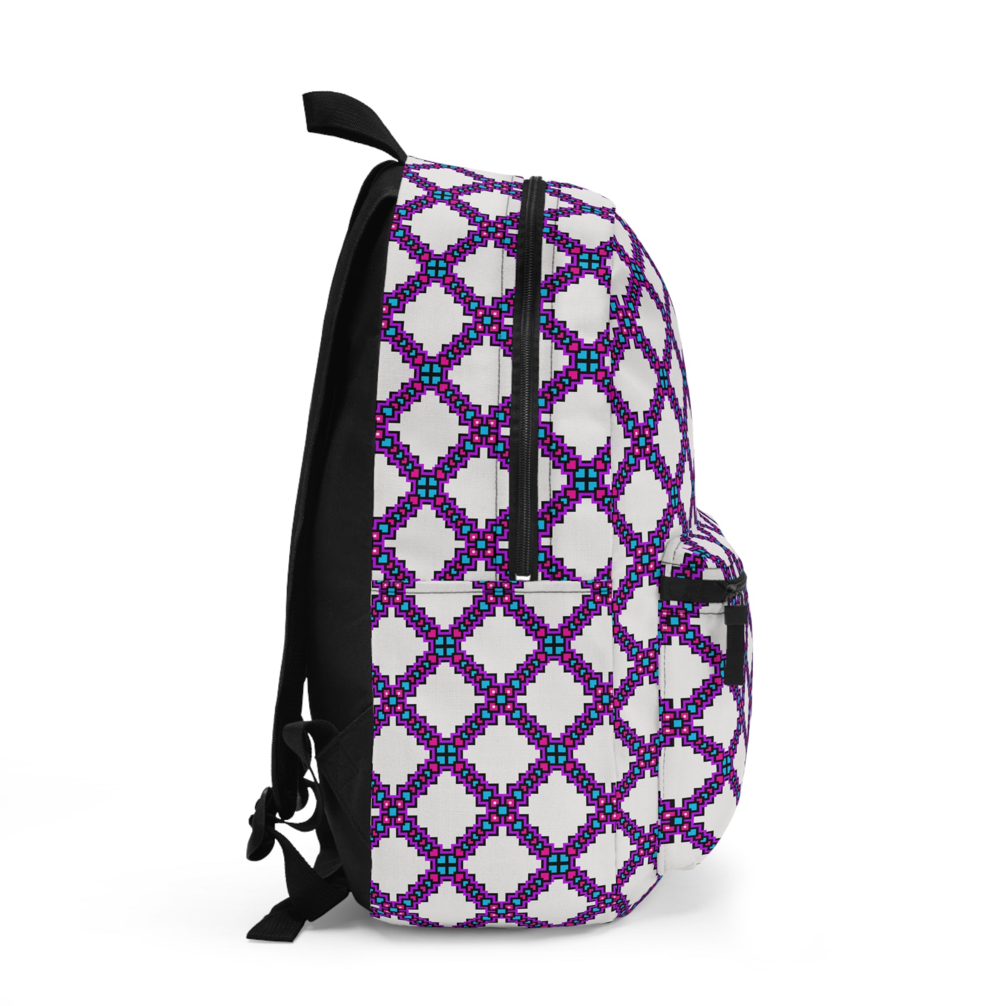 Stylish Geometric Backpack, Trendy School Bag, Travel Backpack, Boho Chic Backpack, Unique Gift Idea, Everyday Carry Pack