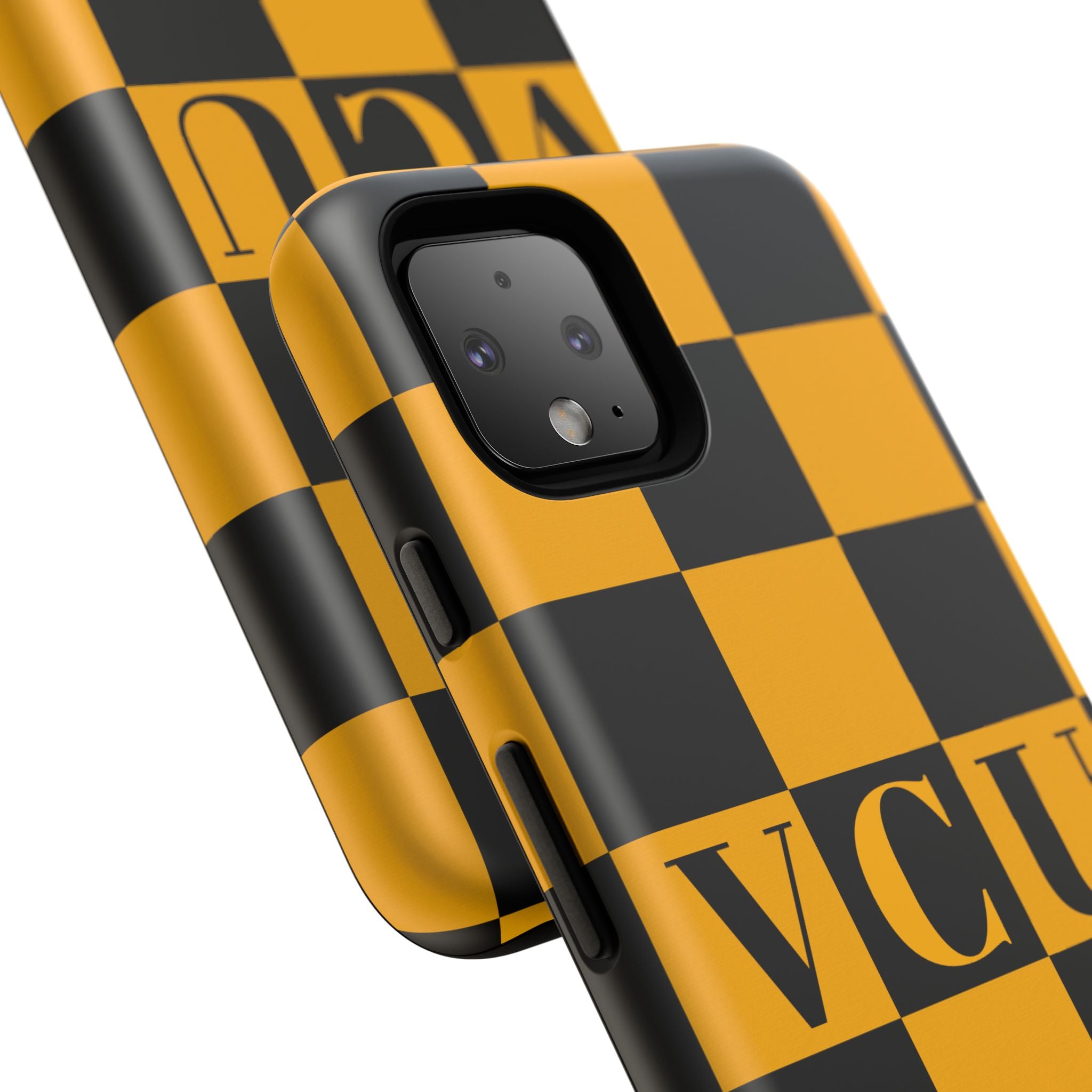 VCU Checkered Phone Case, Tough Cases for VCU Fans, College Student Gear, Sports Team Accessory, Unique Gift Idea
