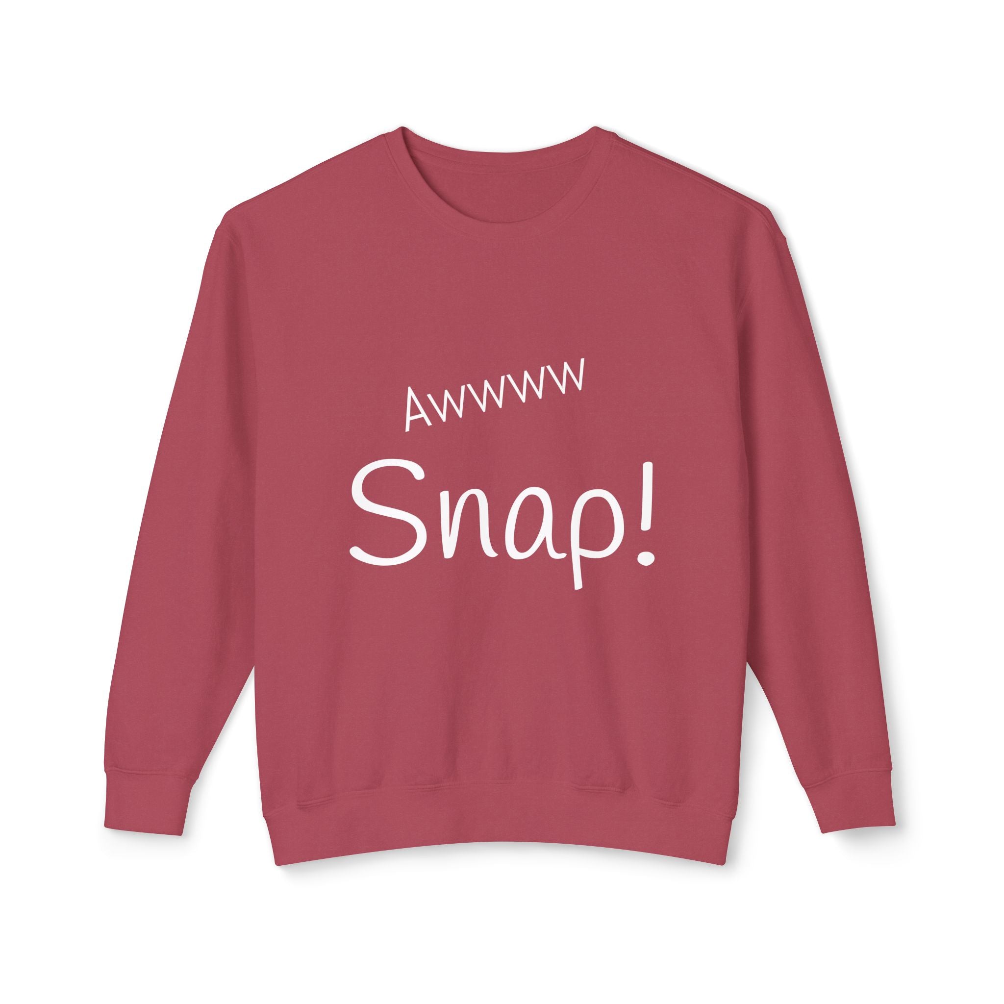 Awww Snap! Unisex Lightweight Crewneck Sweatshirt - Perfect for Casual Outings, Gift Idea, Humorous Apparel, Everyday Wear, Ages 12 and Up