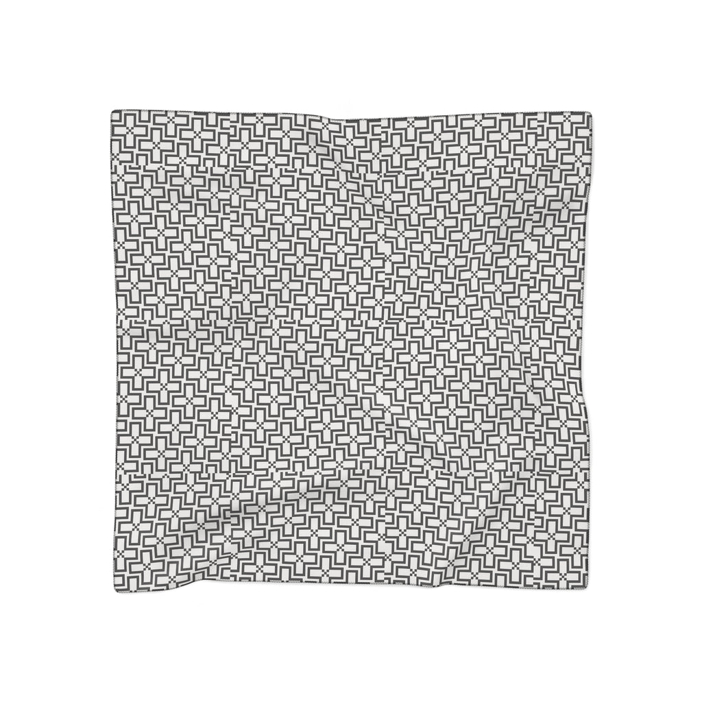 Chic Geometric Poly Scarf, Fashion Accessory, Statement Scarf, Elegant Gift, Modern Wrap, Lightweight Neckwear