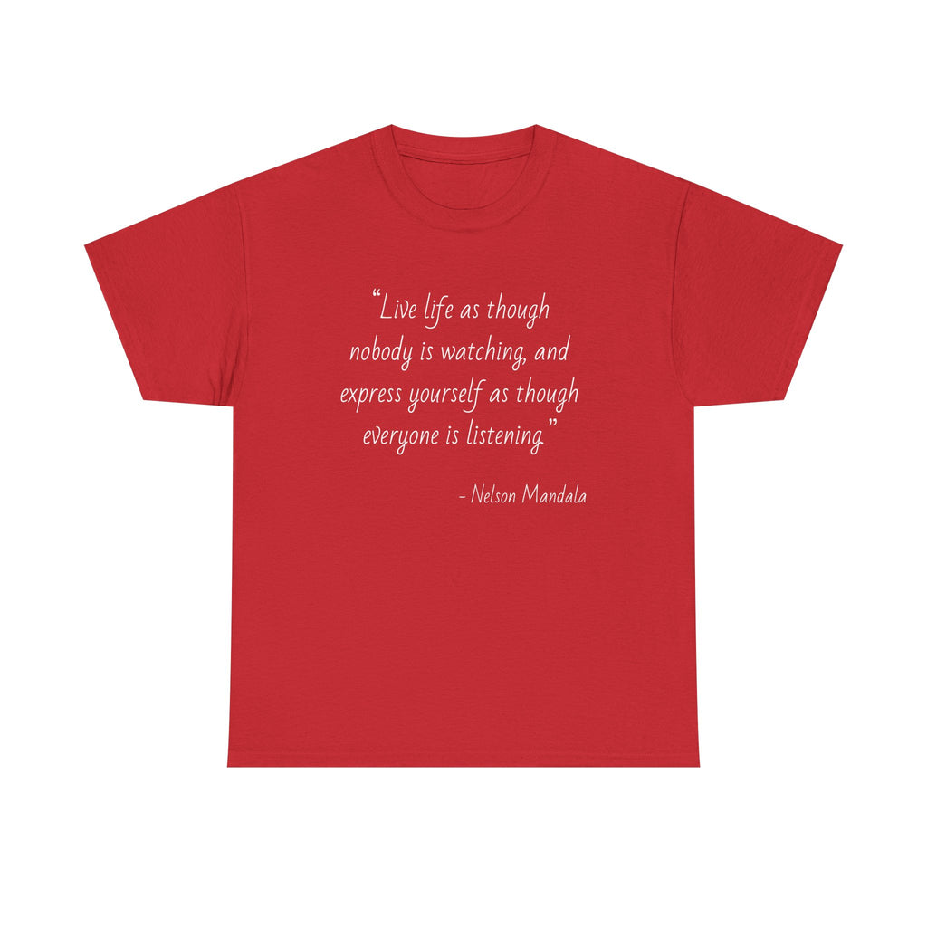 Inspiring Quote Tee - Nelson Mandela, Motivational T-Shirt, Statement Tee, Gift for Inspiration, Everyday Wear