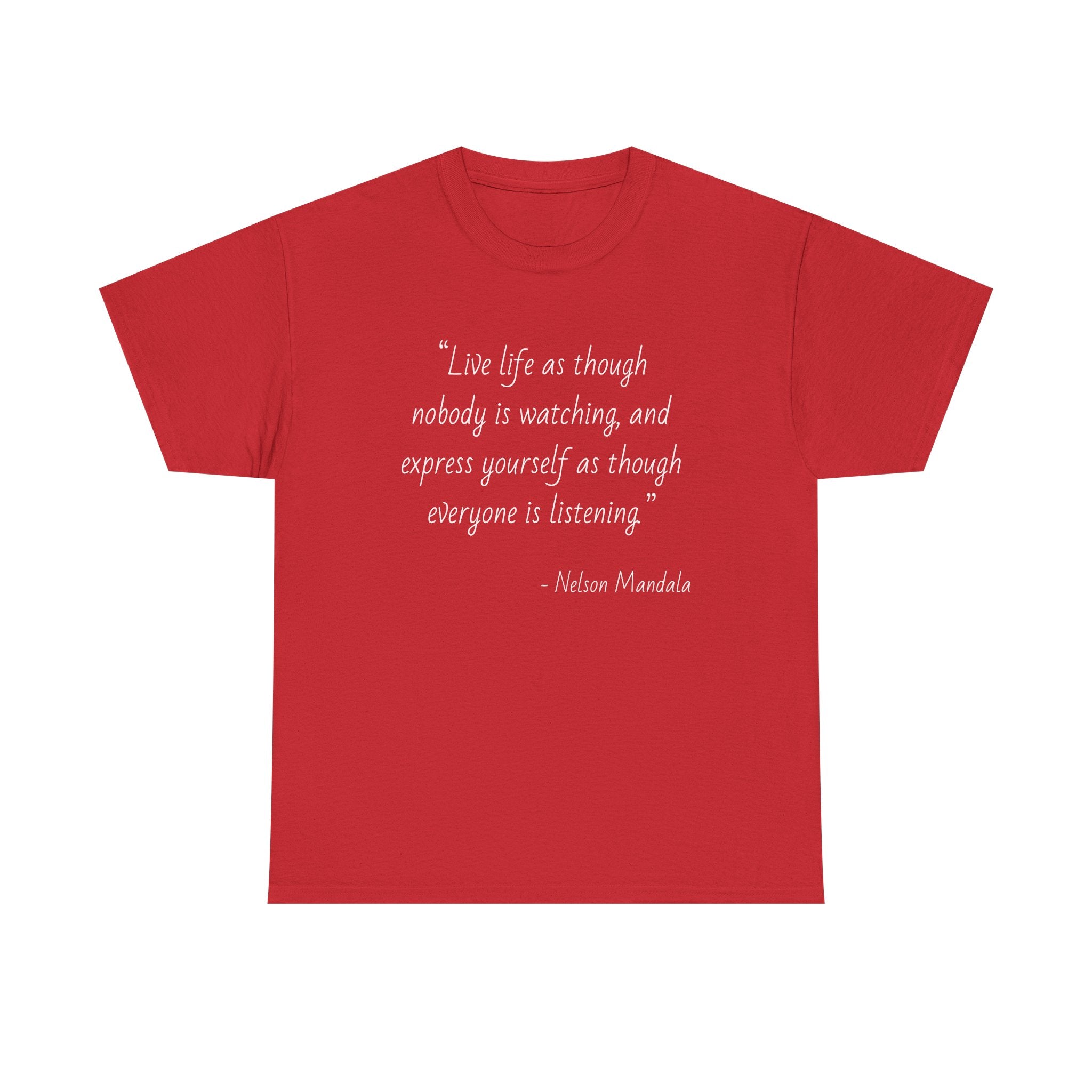 Inspiring Quote Tee - Nelson Mandela, Motivational T-Shirt, Statement Tee, Gift for Inspiration, Everyday Wear